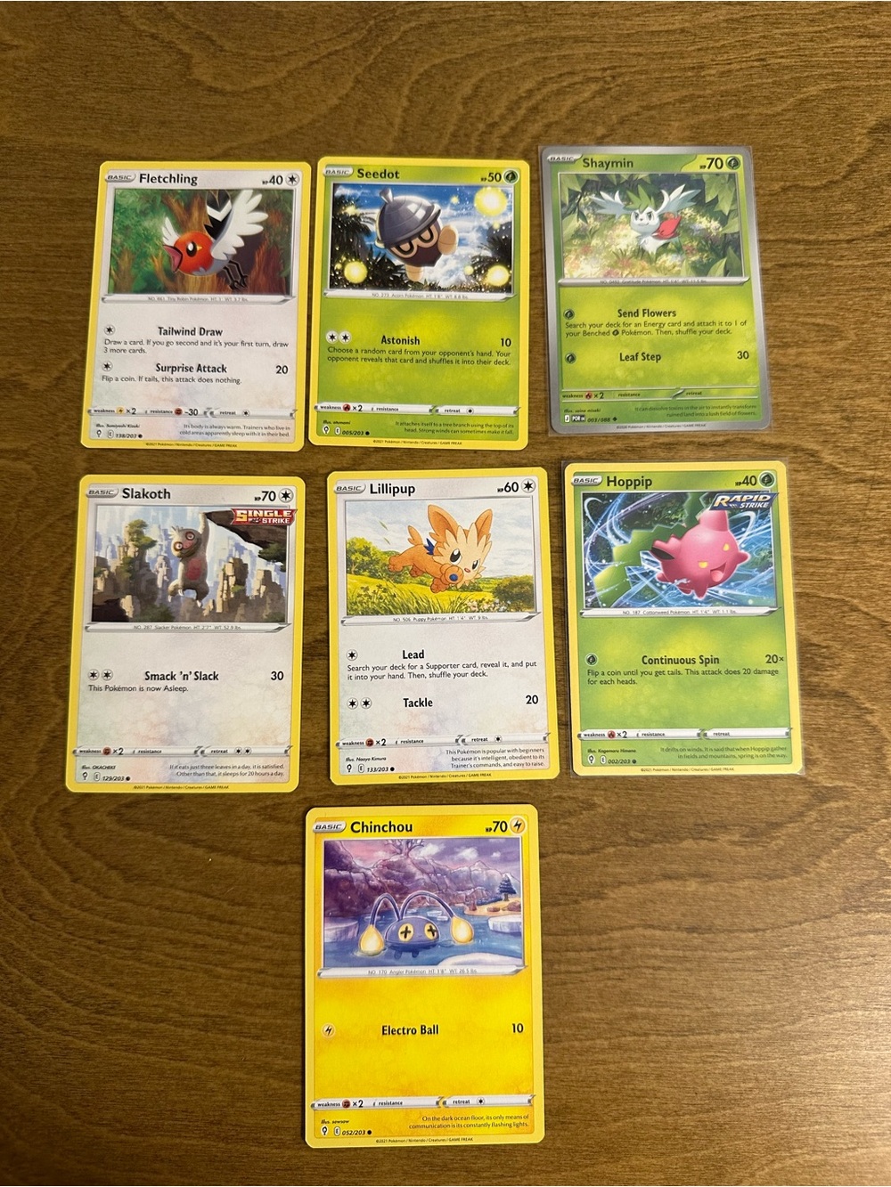 Lot of 7 Cute Pokemon Cards NM